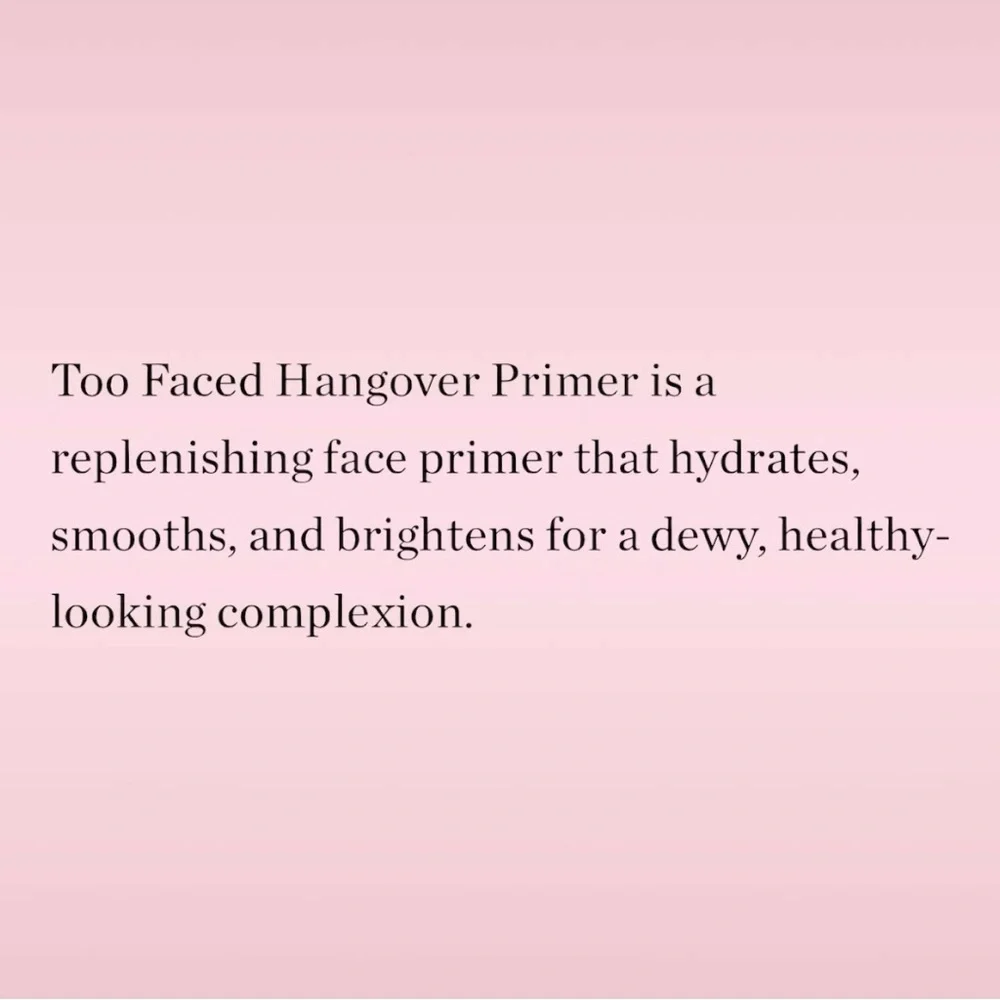 Too Faced Hangover Replenishing Face Primer | New In Box Full Size